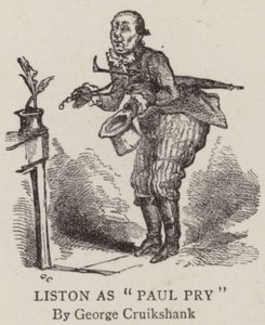Liston Paul Pry olarak by George Cruikshank